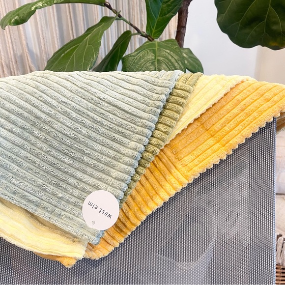 New West Elm (Set 4) Boho Velvet Corduroy Throw Pillow Cover Case Sham 18" x 18" - Picture 8 of 10